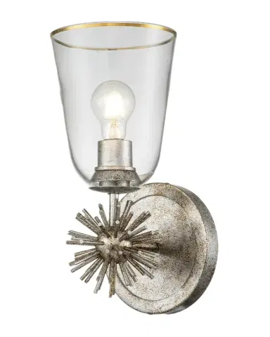 Lucas + McKearn Staring 1-Light Sconce in Silver Leaf | Thumbnail 1 Lucas + McKearn Staring 1-Light Sconce in Silver Leaf | Thumbnail 1