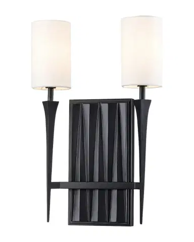 Lucas + McKearn Crest 2-Light Black Sconce | Thumbnail 1 Lucas + McKearn Crest 2-Light Black Sconce | Thumbnail 1