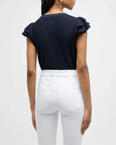 Veronica Beard Akeela Ruffle Sleeve Tee | Thumbnail 6 Veronica Beard Akeela Ruffle Sleeve Tee | Thumbnail 6