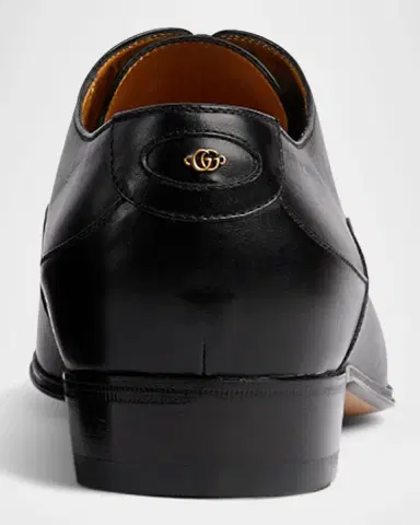 Gucci Men's Adel Double G Leather Oxfords | Thumbnail 2 Gucci Men's Adel Double G Leather Oxfords | Thumbnail 2