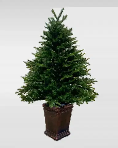 Barcana 4.5 ' Alaskan Deluxe Fir Pre-Lit Christmas Tree in Tree Pot | Thumbnail 2 Barcana 4.5 ' Alaskan Deluxe Fir Pre-Lit Christmas Tree in Tree Pot | Thumbnail 2
