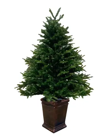 Barcana 4.5 ' Alaskan Deluxe Fir Pre-Lit Christmas Tree in Tree Pot | Thumbnail 1 Barcana 4.5 ' Alaskan Deluxe Fir Pre-Lit Christmas Tree in Tree Pot | Thumbnail 1