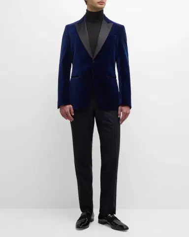BOSS Men's Velvet Peak-Lapel Dinner Jacket | Thumbnail 2 BOSS Men's Velvet Peak-Lapel Dinner Jacket | Thumbnail 2