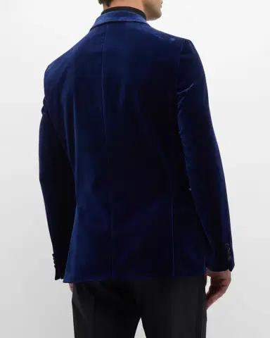 BOSS Men's Velvet Peak-Lapel Dinner Jacket | Thumbnail 3 BOSS Men's Velvet Peak-Lapel Dinner Jacket | Thumbnail 3