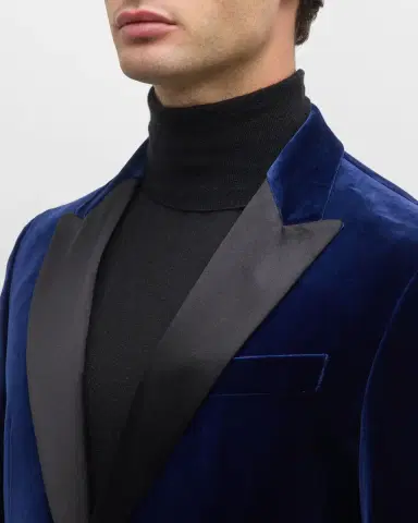 BOSS Men's Velvet Peak-Lapel Dinner Jacket | Thumbnail 5 BOSS Men's Velvet Peak-Lapel Dinner Jacket | Thumbnail 5