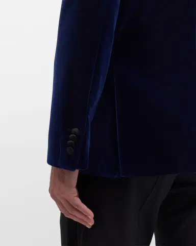 BOSS Men's Velvet Peak-Lapel Dinner Jacket | Thumbnail 8 BOSS Men's Velvet Peak-Lapel Dinner Jacket | Thumbnail 8