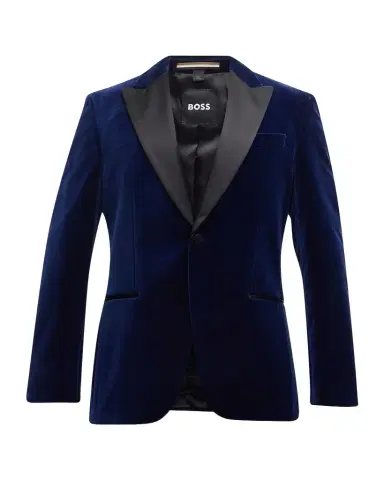 BOSS Men's Velvet Peak-Lapel Dinner Jacket | Thumbnail 1 BOSS Men's Velvet Peak-Lapel Dinner Jacket | Thumbnail 1