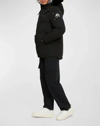 Moose Knuckles Kid's Puffer Shearling Coat, Size XS-XL | Thumbnail 4 Moose Knuckles Kid's Puffer Shearling Coat, Size XS-XL | Thumbnail 4