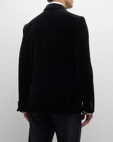 BOSS Men's Velvet Peak-Lapel Dinner Jacket | Thumbnail 3 BOSS Men's Velvet Peak-Lapel Dinner Jacket | Thumbnail 3