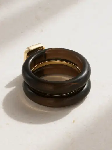 By Pariah Lumen Stack 14-karat Recycled Quartz Ring | Thumbnail 3 By Pariah Lumen Stack 14-karat Recycled Quartz Ring | Thumbnail 3