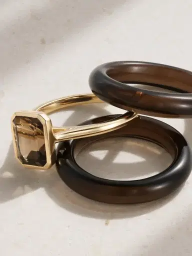 By Pariah Lumen Stack 14-karat Recycled Quartz Ring | Thumbnail 4 By Pariah Lumen Stack 14-karat Recycled Quartz Ring | Thumbnail 4