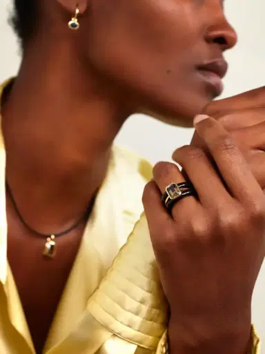 By Pariah Lumen Stack 14-karat Recycled Quartz Ring | Thumbnail 5 By Pariah Lumen Stack 14-karat Recycled Quartz Ring | Thumbnail 5