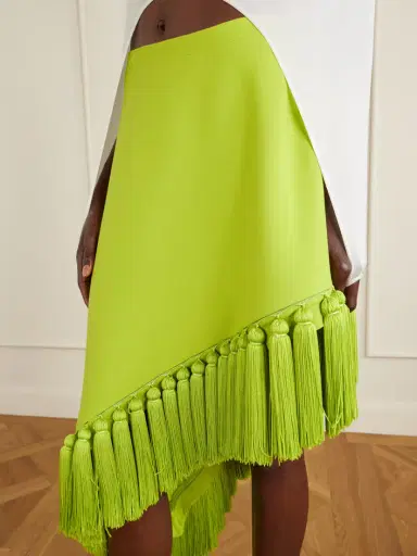 Alaïa Tassle Fringed Asymmetric Wool-gabardine Midi Skirt | Thumbnail 5 Alaïa Tassle Fringed Asymmetric Wool-gabardine Midi Skirt | Thumbnail 5
