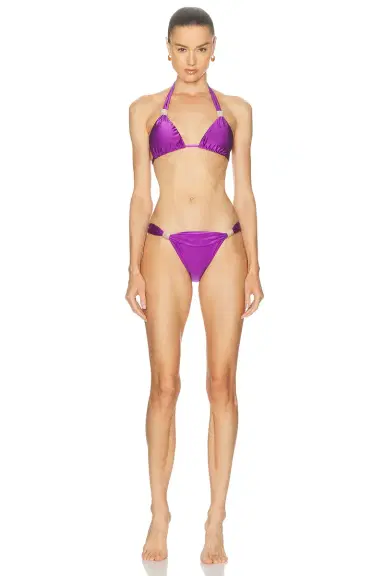 ADRIANA DEGREAS Solid Triangle Bikini Set | Thumbnail 1 ADRIANA DEGREAS Solid Triangle Bikini Set | Thumbnail 1