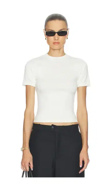 EAVES Bonnie High Neck Baby Tee | Thumbnail 1 EAVES Bonnie High Neck Baby Tee | Thumbnail 1