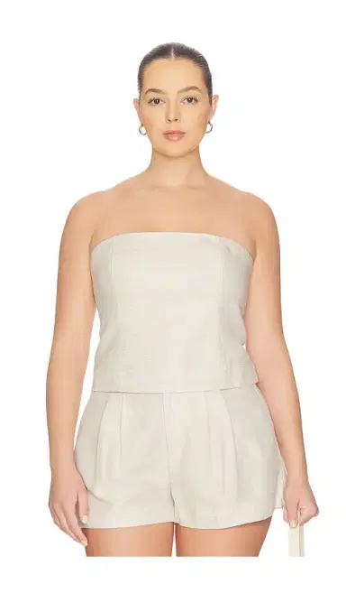 Good American Linen Strapless Top | Thumbnail 2 Good American Linen Strapless Top | Thumbnail 2
