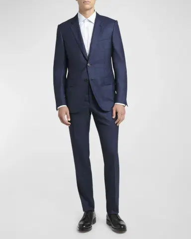 Zegna Men's Centoventimila Tonal Plaid Wool Suit | Thumbnail 2 Zegna Men's Centoventimila Tonal Plaid Wool Suit | Thumbnail 2