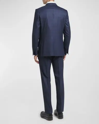 Zegna Men's Centoventimila Tonal Plaid Wool Suit | Thumbnail 3 Zegna Men's Centoventimila Tonal Plaid Wool Suit | Thumbnail 3