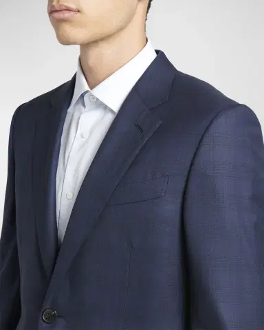 Zegna Men's Centoventimila Tonal Plaid Wool Suit | Thumbnail 6 Zegna Men's Centoventimila Tonal Plaid Wool Suit | Thumbnail 6