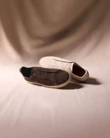 Zegna Men's Triple Stitch Suede Espadrille Sneakers | Thumbnail 4 Zegna Men's Triple Stitch Suede Espadrille Sneakers | Thumbnail 4