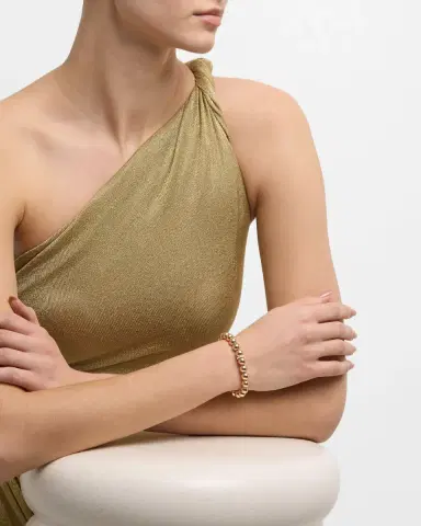 Sydney Evan 14k Yellow Gold Bead and Diamond Rondelle Bracelet | Thumbnail 5 Sydney Evan 14k Yellow Gold Bead and Diamond Rondelle Bracelet | Thumbnail 5