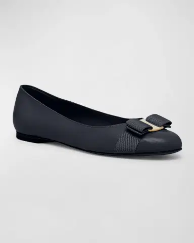 Ferragamo Varina Leather Bow Ballerina Flats | Thumbnail 2 Ferragamo Varina Leather Bow Ballerina Flats | Thumbnail 2