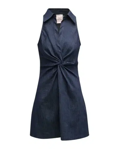 Cinq à Sept Mckenna Sleeveless Knotted Chambray Mini Dress | Thumbnail 1 Cinq à Sept Mckenna Sleeveless Knotted Chambray Mini Dress | Thumbnail 1