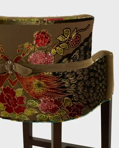 Haute House Peacock Tufted 27" Counter Stool | Thumbnail 6 Haute House Peacock Tufted 27" Counter Stool | Thumbnail 6
