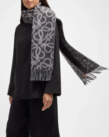 LOEWE Anagram Wool-Blend Scarf | Thumbnail 3 LOEWE Anagram Wool-Blend Scarf | Thumbnail 3