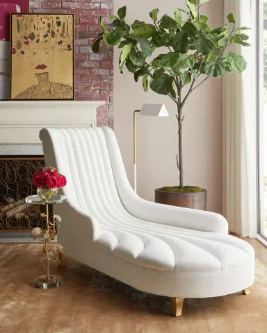 Haute House Thea Channel-Tufted Chaise | Thumbnail 4 Haute House Thea Channel-Tufted Chaise | Thumbnail 4