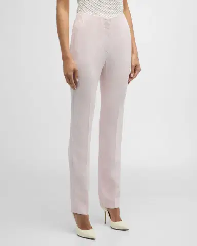 Emporio Armani High-Rise Straight-Leg Crepe Cady Trousers | Thumbnail 3 Emporio Armani High-Rise Straight-Leg Crepe Cady Trousers | Thumbnail 3