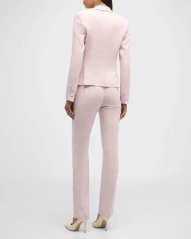 Emporio Armani High-Rise Straight-Leg Crepe Cady Trousers | Thumbnail 5 Emporio Armani High-Rise Straight-Leg Crepe Cady Trousers | Thumbnail 5