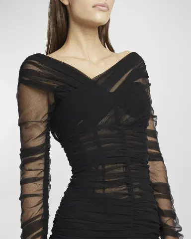 Dolce & Gabbana Off-the-Shoulder Ruched Body-Con Dress | Thumbnail 5 Dolce & Gabbana Off-the-Shoulder Ruched Body-Con Dress | Thumbnail 5