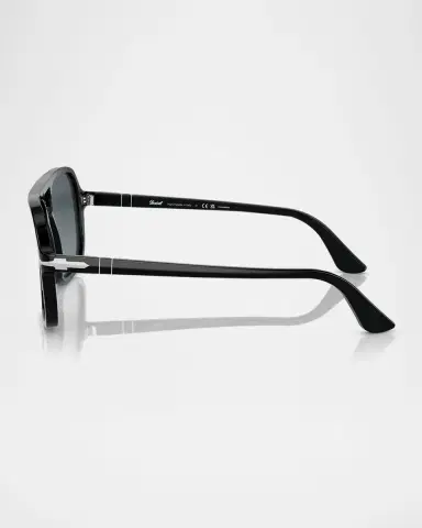Persol Men's Double-Bridge Acetate Aviator Sunglasses | Thumbnail 2 Persol Men's Double-Bridge Acetate Aviator Sunglasses | Thumbnail 2