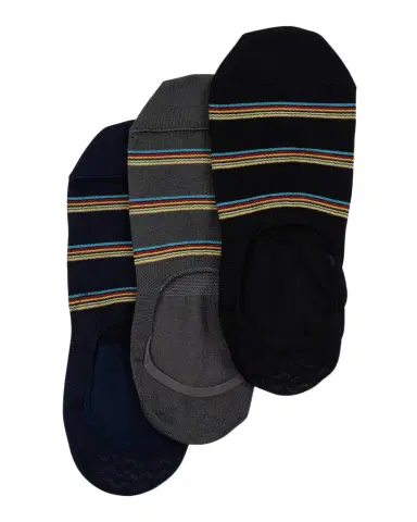 Paul Smith Men's 3-Pack Signature Stripe No-Show Socks | Thumbnail 1 Paul Smith Men's 3-Pack Signature Stripe No-Show Socks | Thumbnail 1