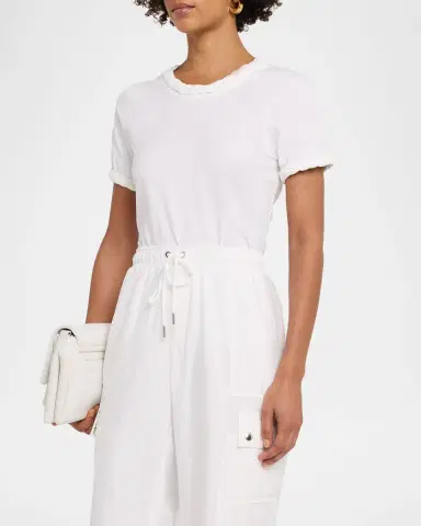 Cinq à Sept Short-Sleeve Braided Tee | Thumbnail 4 Cinq à Sept Short-Sleeve Braided Tee | Thumbnail 4