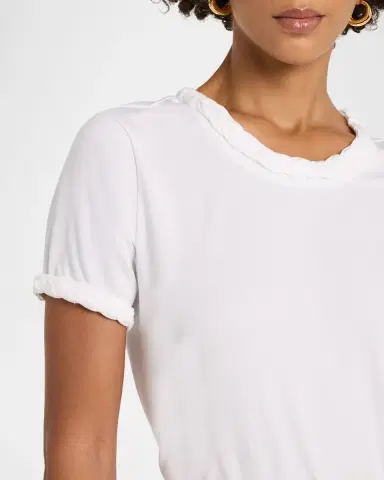 Cinq à Sept Short-Sleeve Braided Tee | Thumbnail 5 Cinq à Sept Short-Sleeve Braided Tee | Thumbnail 5