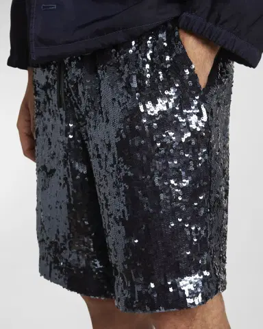 Dries Van Noten Men's Piperi Sequin Shorts | Thumbnail 4 Dries Van Noten Men's Piperi Sequin Shorts | Thumbnail 4