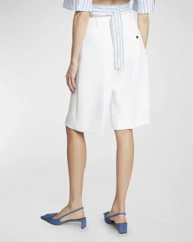 Jacquemus Ovalo High-Rise Pleated Straight-Leg Bermuda Shorts | Thumbnail 6 Jacquemus Ovalo High-Rise Pleated Straight-Leg Bermuda Shorts | Thumbnail 6