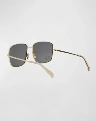 Celine Embellished Triomphe Metal Square Sunglasses | Thumbnail 2 Celine Embellished Triomphe Metal Square Sunglasses | Thumbnail 2