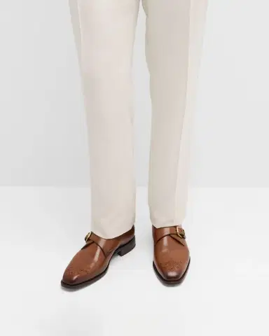 Ralph Lauren Purple Label Men's Darnell II Leather Monk-Strap Loafers | Thumbnail 2 Ralph Lauren Purple Label Men's Darnell II Leather Monk-Strap Loafers | Thumbnail 2