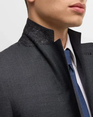 Brioni Men's Tonal Check Wool Suit | Thumbnail 8 Brioni Men's Tonal Check Wool Suit | Thumbnail 8