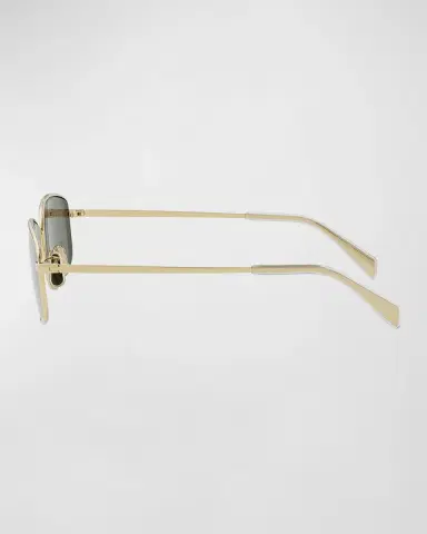 Celine Embellished Triomphe Metal Rectangle Sunglasses | Thumbnail 4 Celine Embellished Triomphe Metal Rectangle Sunglasses | Thumbnail 4