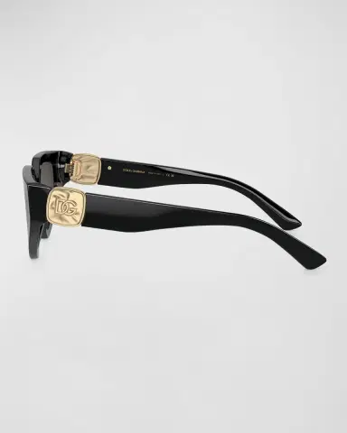 Dolce & Gabbana DG Crossed Logo Acetate & Plastic Cat-Eye Sunglasses | Thumbnail 2 Dolce & Gabbana DG Crossed Logo Acetate & Plastic Cat-Eye Sunglasses | Thumbnail 2