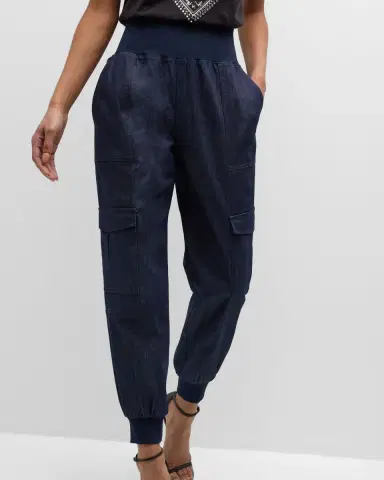 Cinq à Sept Giles Denim Jogger Pants | Thumbnail 7 Cinq à Sept Giles Denim Jogger Pants | Thumbnail 7
