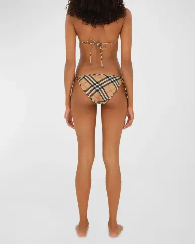 Burberry Signature Check Tie Bikini Bottoms | Thumbnail 4 Burberry Signature Check Tie Bikini Bottoms | Thumbnail 4