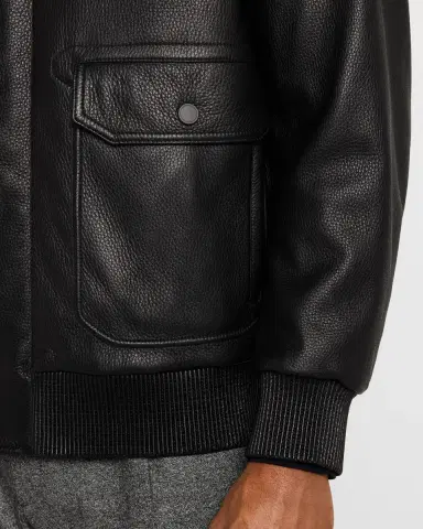 Brioni Men's Soft Grain Deerskin Bomber Jacket | Thumbnail 5 Brioni Men's Soft Grain Deerskin Bomber Jacket | Thumbnail 5