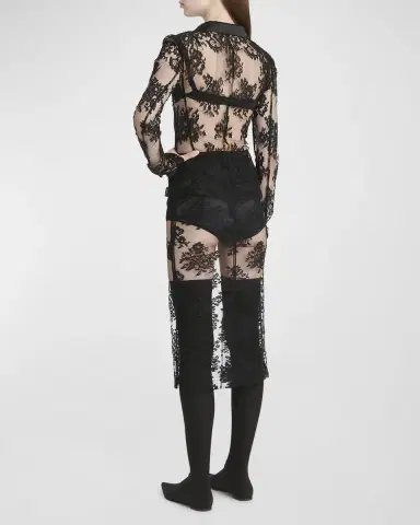 Dolce & Gabbana Pizzo Chantilly Lace Midi Skirt | Thumbnail 4 Dolce & Gabbana Pizzo Chantilly Lace Midi Skirt | Thumbnail 4