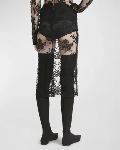 Dolce & Gabbana Pizzo Chantilly Lace Midi Skirt | Thumbnail 6 Dolce & Gabbana Pizzo Chantilly Lace Midi Skirt | Thumbnail 6