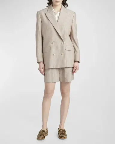 Golden Goose Stripe Jacquard Double-Breasted Blazer | Thumbnail 2 Golden Goose Stripe Jacquard Double-Breasted Blazer | Thumbnail 2